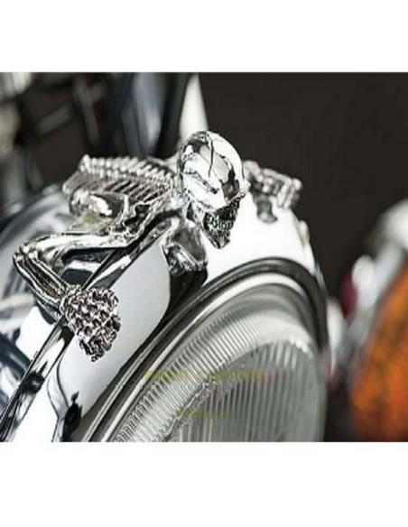 EMBELLECEDOR "SKULL" PARA FARO CENTRAL 7" (18 A 21 CM) DE DIAMET
