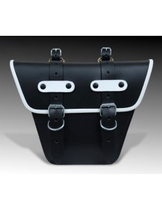 ALFORJA MARBELLA CAFE RACER UNIVERSAL NEGRO-BLANCO 2