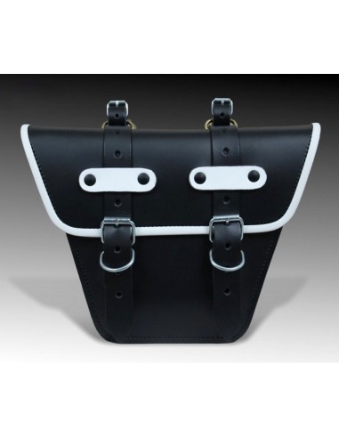 ALFORJA MARBELLA CAFE RACER UNIVERSAL NEGRO-BLANCO