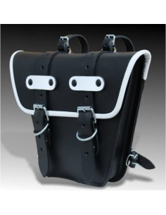 ALFORJA MARBELLA CAFE RACER UNIVERSAL NEGRO-BLANCO