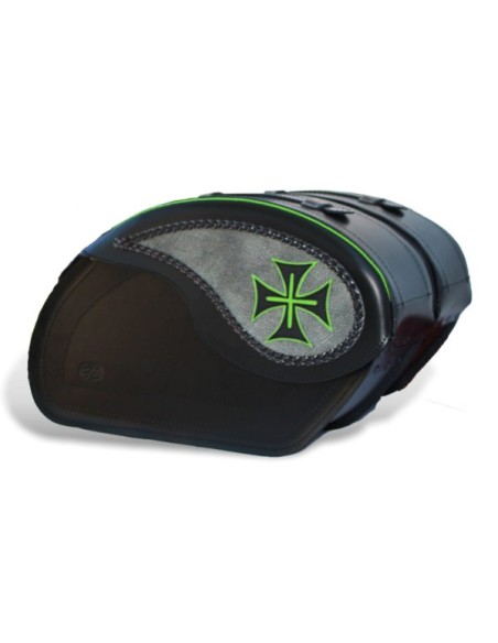 ALFORJAS RIGIDAS PIEL VENDETTA KAWASAKI VULCAN S PERFIL KAWA