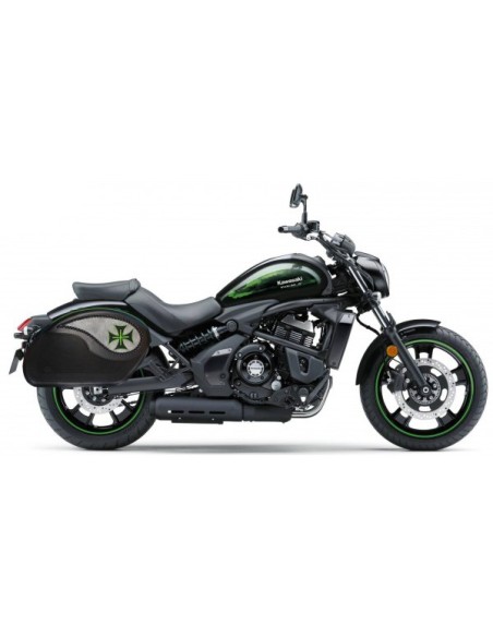 ALFORJAS RIGIDAS PIEL VENDETTA KAWASAKI VULCAN S PERFIL KAWA