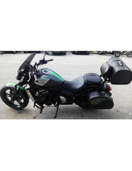ALFORJAS RIGIDAS PIEL VENDETTA KAWASAKI VULCAN S PERFIL KAWA