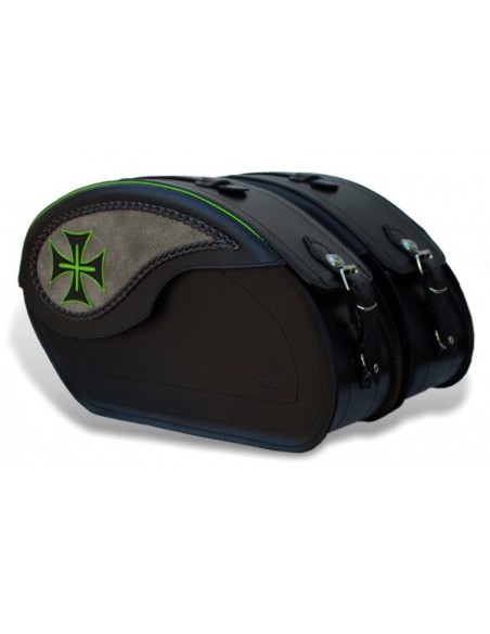 ALFORJAS RIGIDAS PIEL VENDETTA KAWASAKI VULCAN S PERFIL KAWA