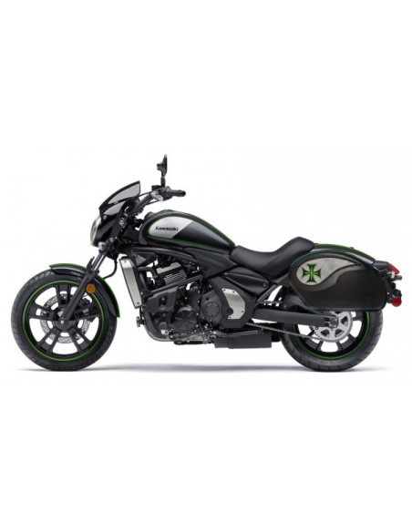 ALFORJAS RIGIDAS PIEL VENDETTA KAWASAKI VULCAN S PERFIL KAWA