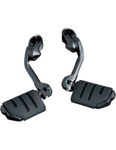 SOPORTES LARGOS DESPLAZADOS TOUR-TECH CON ESTRIBERAS TRIDENT DUALLY CROMADO KURYAKYN