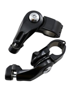 SOPORTES CORTOS SIN ESTRIBERAS CRUISE TOUR TECH NEGRO BRILLANTE ABRAZADERAS 32 MM KURYAKYN