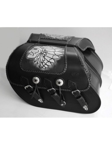 ALFORJAS SUPER-STAR RIGIDAS CLASICA JEFE INDIO TRENZADO