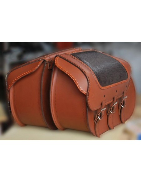 ALFORJAS SEMI RIGIDAS STAR MARRON COCO