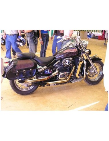 ALFORJAS PIEL STAR NEGRO COCO