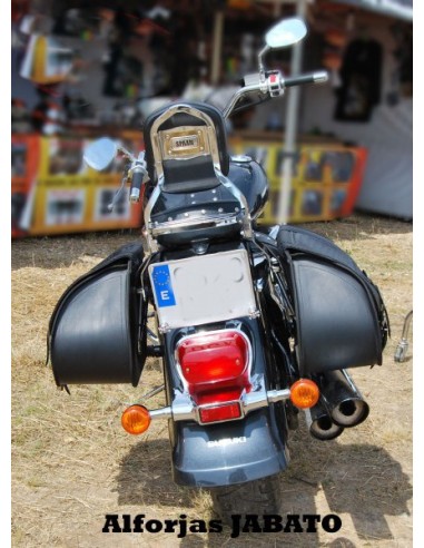 ALFORJAS RIGIDAS PIEL BASICA JABATO