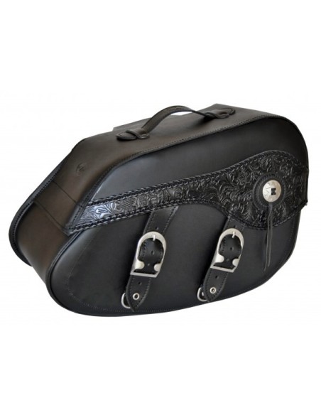 ALFORJAS PIEL RIGIDAS LEPANTO GOTICA TRENZADAS ALFORJAS PIEL RIGIDAS LEPANTO GOTICA TRENZADAS