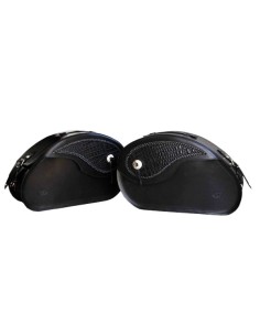 ALFORJAS PIEL RIGIDAS NAPOLEÓN BLACK DANDY 2