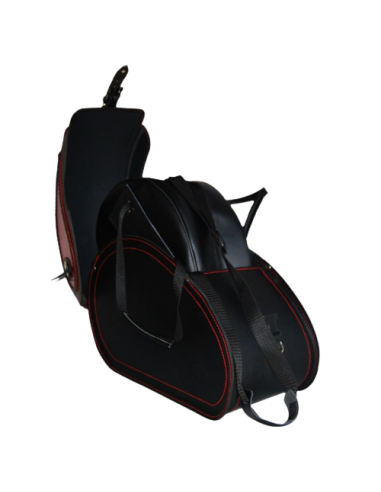 ALFORJAS PIEL RIGIDAS NAPOLEÓN BLACK DANDY