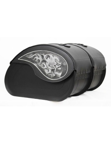 ALFORJAS PIEL RIGIDAS NAPOLEÓN CRANEO LLAMAS