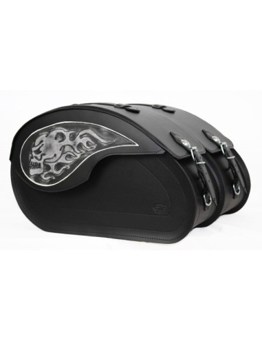 ALFORJAS PIEL RIGIDAS NAPOLEÓN CRANEO LLAMAS