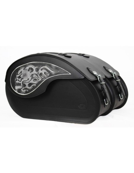 ALFORJAS PIEL RIGIDAS NAPOLEÓN CRANEO LLAMAS