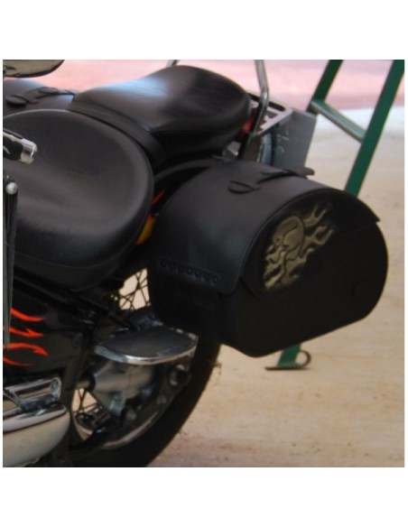 ALFORJAS PIEL RIGIDAS NAPOLEÓN CRANEO LLAMAS