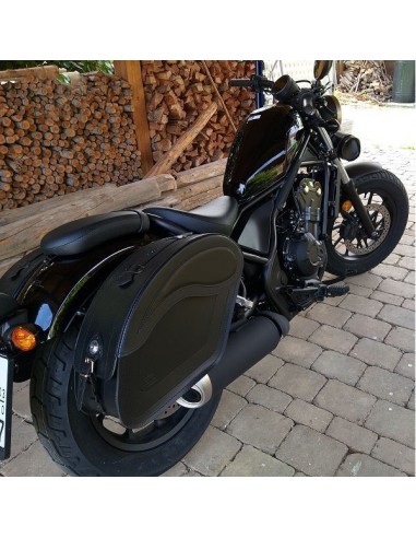 ALFORJAS PIEL RIGIDAS ECLIPSE HONDA REBEL BASICAS