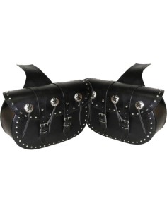 ALFORJAS PIEL KANSAS CLÁSICA UNIVERSAL para Alforjas Medianas