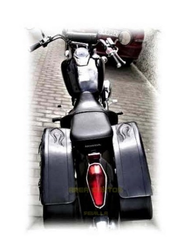 ALFORJAS RODAS RIGIDAS CELTIC BASICAS CABEZA DE TORO COGÑAC