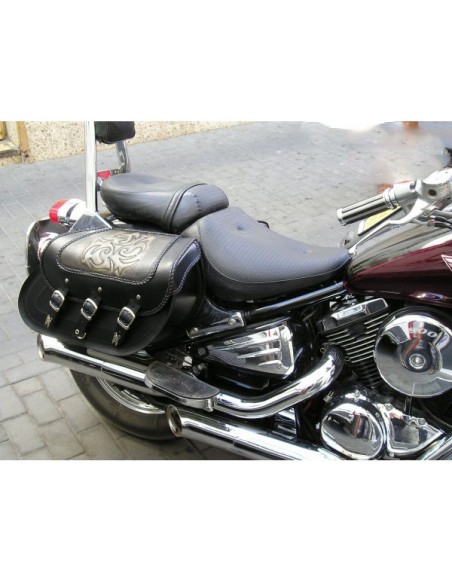 ALFORJAS RIGIDAS PIEL IBER BASICO TRENZADO TRIBAL