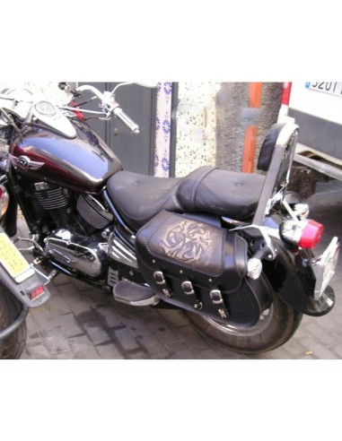 ALFORJAS RIGIDAS PIEL IBER BASICO TRENZADO TRIBAL