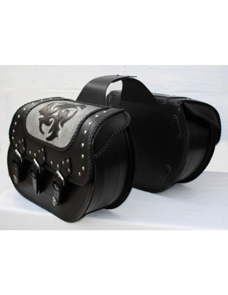 ALFORJAS RIGIDAS PIEL IBER CLASICA TRENZADO TRIBAL ALFORJAS RIGIDAS PIEL IBER CLASICA TRENZADO TRIBAL