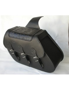 ALFORJAS PIEL IKARO TRENZADO GOTICO 2