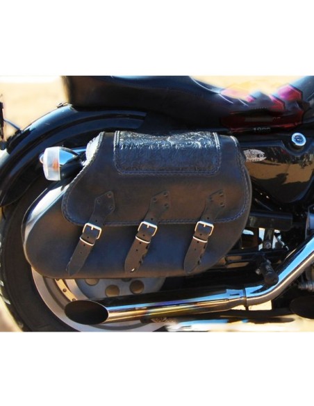 ALFORJAS PIEL IKARO TRENZADO GOTICO ALFORJAS PIEL IKARO TRENZADO GOTICO