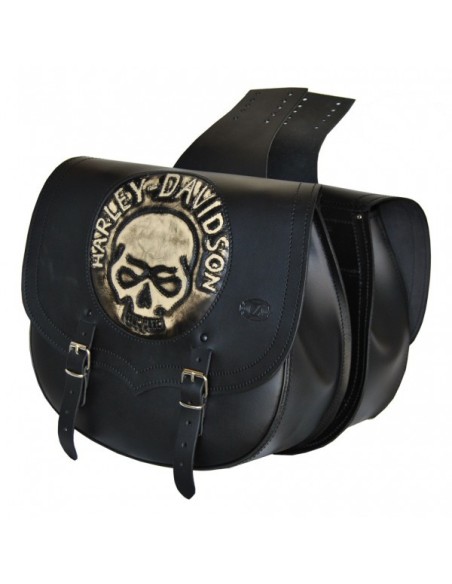 ALFORJA PIEL SPARTA HD SKULL ALFORJA PIEL SPARTA HD SKULL