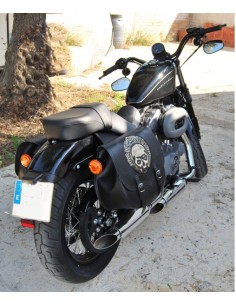 ALFORJA PIEL SPARTA HD SKULL 2