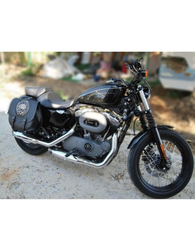 ALFORJA PIEL SPARTA HD SKULL