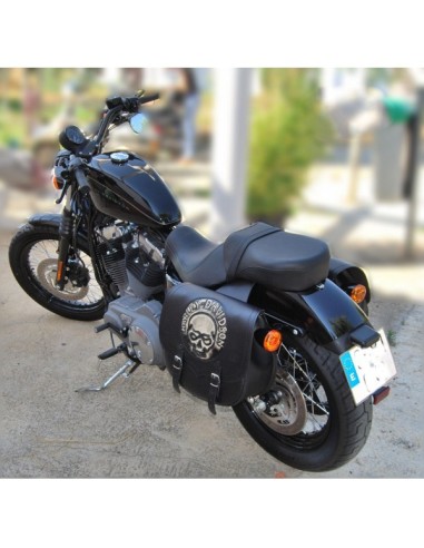 ALFORJA PIEL SPARTA HD SKULL