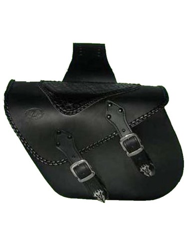 ALFORJAS PIEL ALHAMA TRENZADO COCO