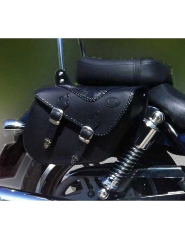 ALFORJAS PIEL ALHAMA TRENZADO COCO