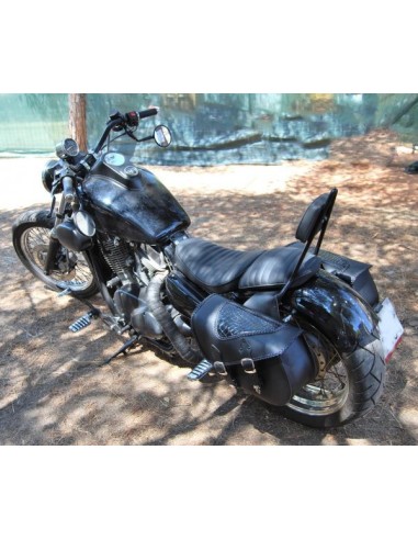 ALFORJAS PIEL ALHAMA TRENZADO COCO