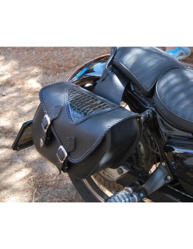 ALFORJAS PIEL ALHAMA TRENZADO COCO