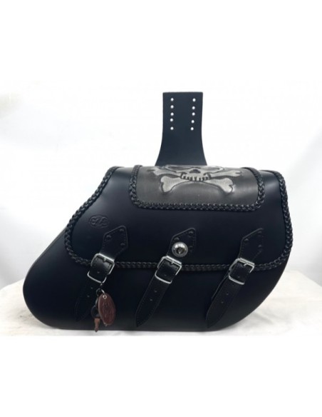 ALFORJAS PIEL IKARO TRENZADO CALAVERA ALFORJAS PIEL IKARO TRENZADO CALAVERA