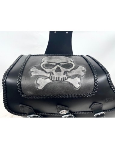 ALFORJAS PIEL IKARO TRENZADO CALAVERA