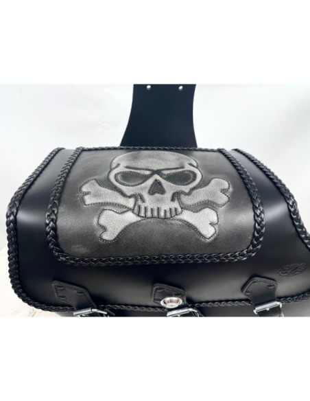 ALFORJAS PIEL IKARO TRENZADO CALAVERA ALFORJAS PIEL IKARO TRENZADO CALAVERA