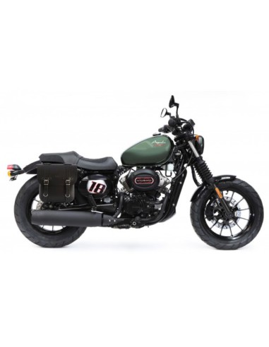 ALFORJA PIEL ADRIANO BASICA PARA HYOSUNG AQUILA GV 125 BOBBER para ...