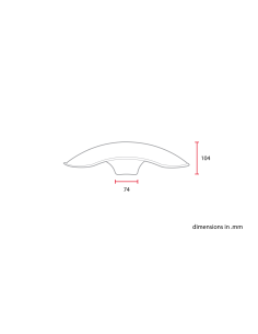 GUARDABARROS DELANTEROS UNIVERSALES NARANJA-ROJO 125 X 408 MM 2