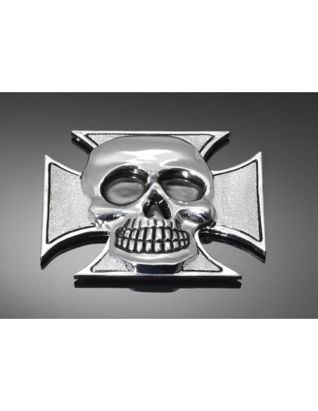 EMBLEMA CRUZ DE MALTA MOD. SKULL 75X65 MM.