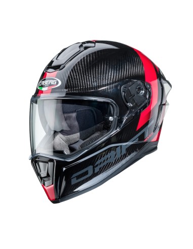 CASCO INTEGRAL CABERG DRIFT EVO CARBON SONIC ANTRACITA-ROJO
