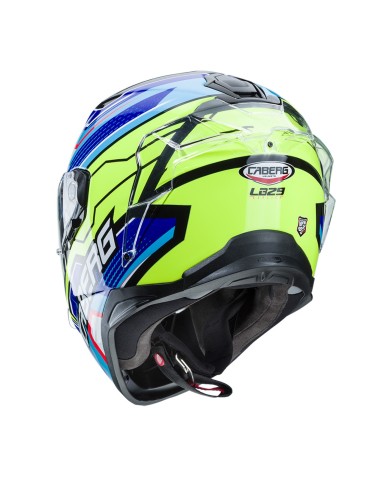 CASCO INTEGRAL CABERG DRIFT EVO LB29 NEGRO-AMARILLO FLUOR-AZUL