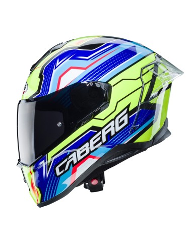 CASCO INTEGRAL CABERG DRIFT EVO LB29 NEGRO-AMARILLO FLUOR-AZUL