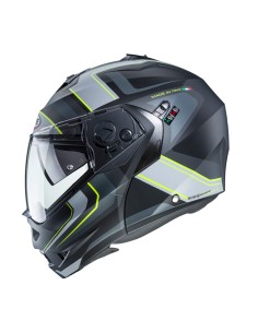 CASCO CABERG DUKE II MODULAR TOUR NEGRO MATE-FLUOR-ANTRACITA-PLATA 2