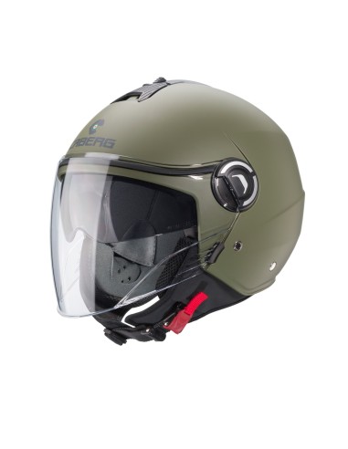 CASCO JET CABERG RIVIERA V4 VERDE MILITAR MATE