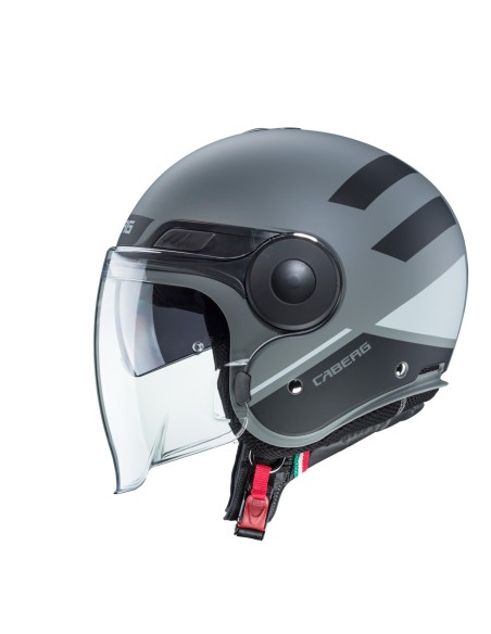 CASCO JET CABERG UPTOWN LOFT GRIS MATE - NEGRO - PLATA